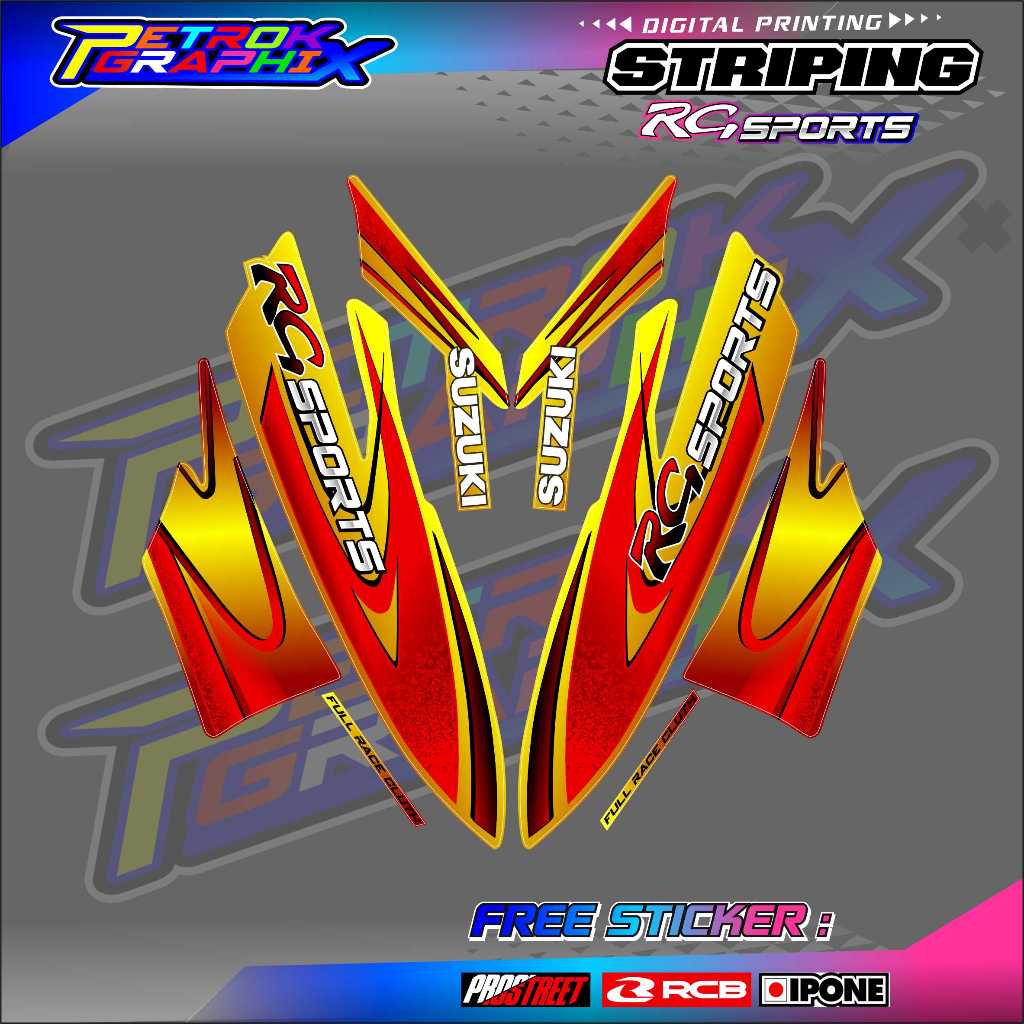 STRIPING VARIASI SUZUKI RG SPORTS / STICKER LIST VARIASI MOTOR SUZUKI RG SPORTS