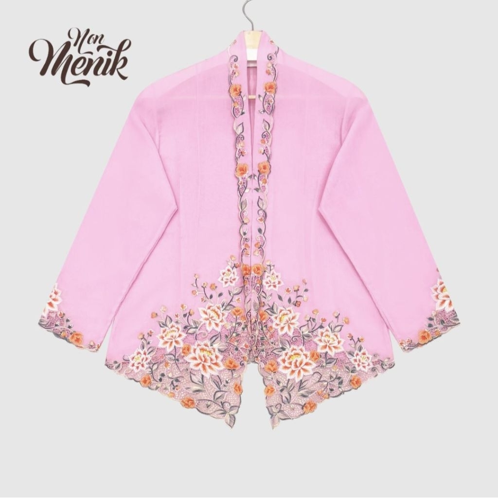XL KEBAYA BUNGA2 WARNA SOFT PINK