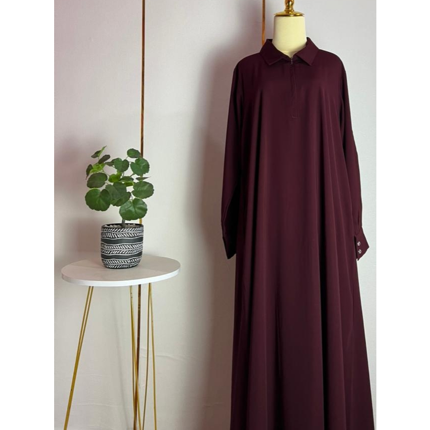 Gamis Fortaleza/Abaya simpel/ New Fortaleza Dark Marron