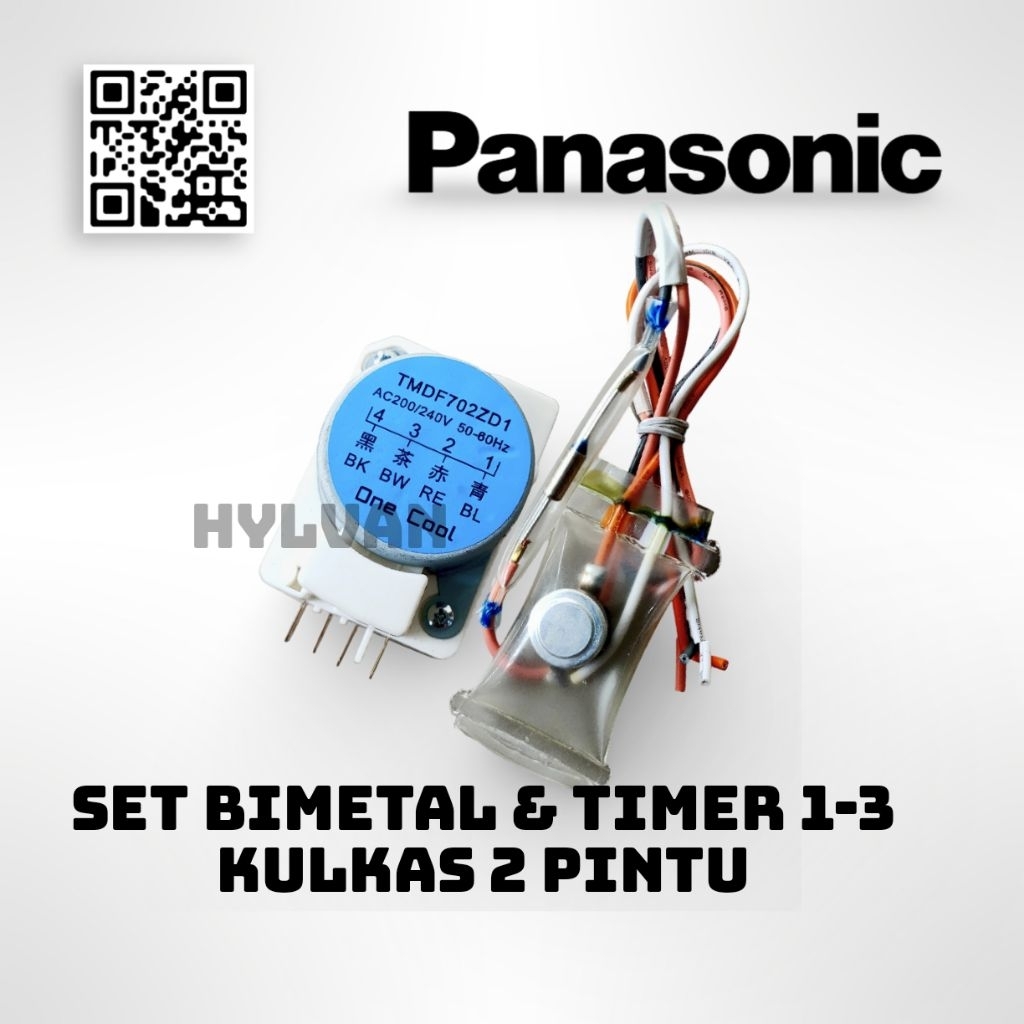 SET TIMER DAN BIMETAL DEFROST KULKAS PANASONIC 2 PINTU