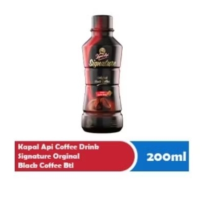 Coffee Drink KAPAL API Signature Original Black Botol 200mL