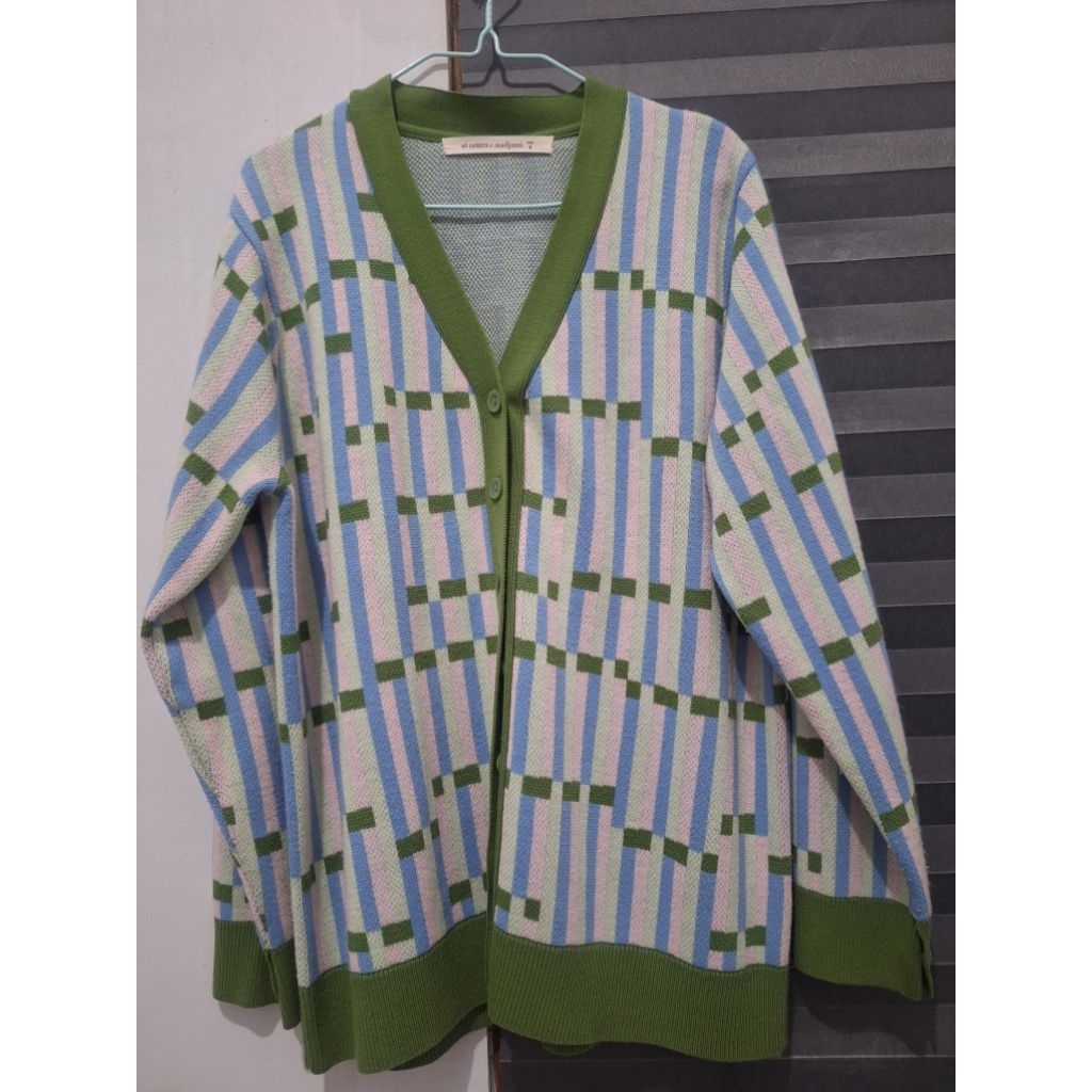 Preloved Et cetera x Nadjani Oversized Printed Cardigan