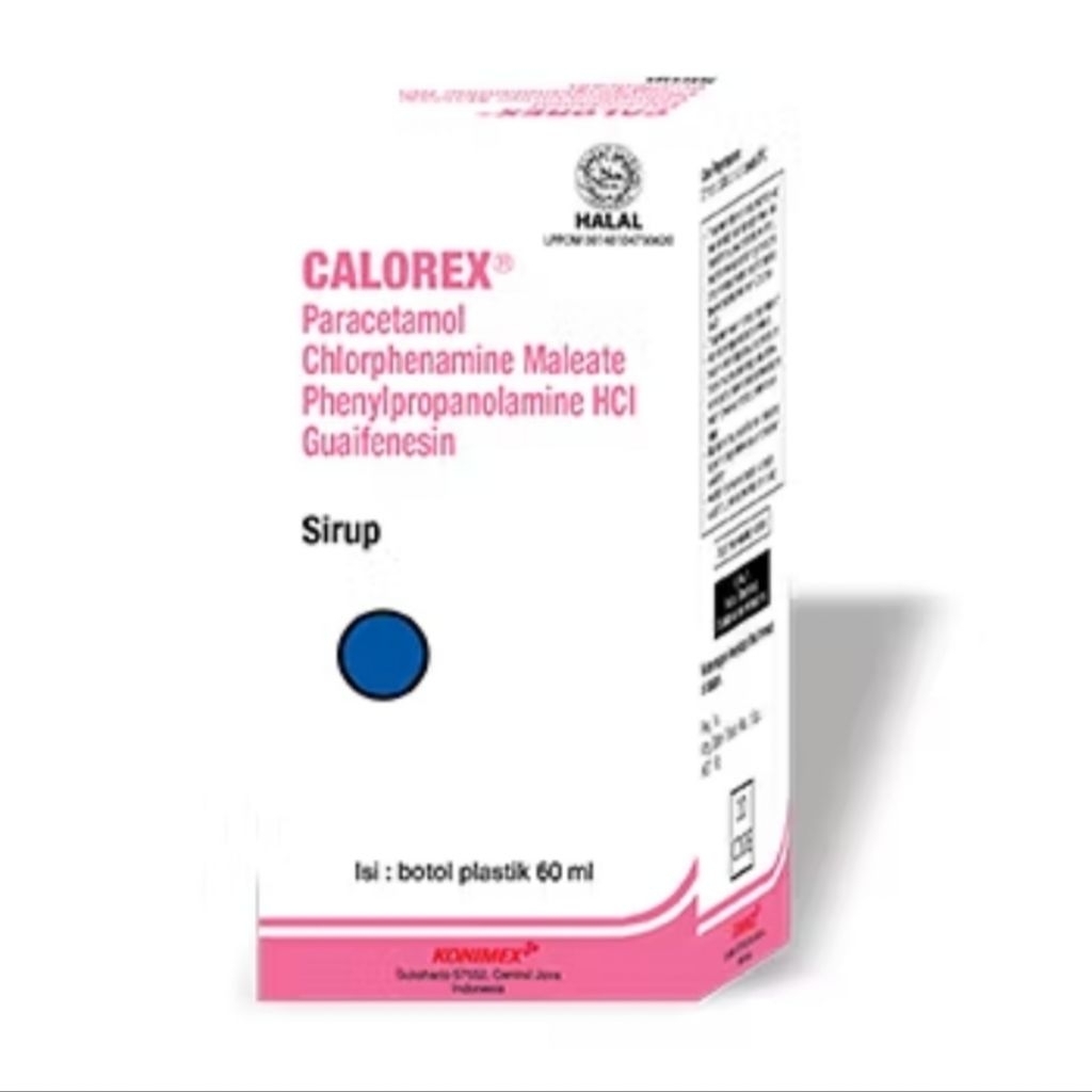 Calorex sirup 60ml - Obat Batuk Flu Pilek Panas Demam Anak