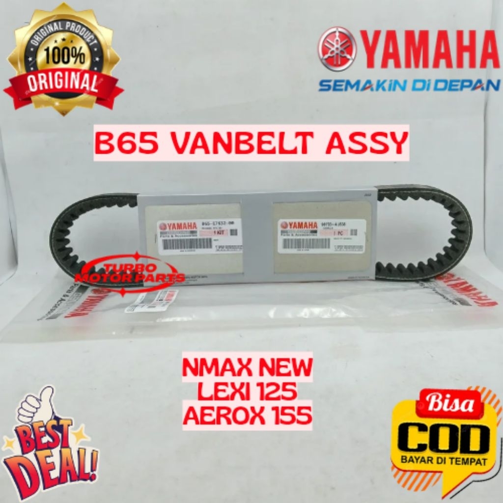 V-Belt Assy Original Yamaha NMAX New Aerox 155 Lexi 125 B65 Ready Stok