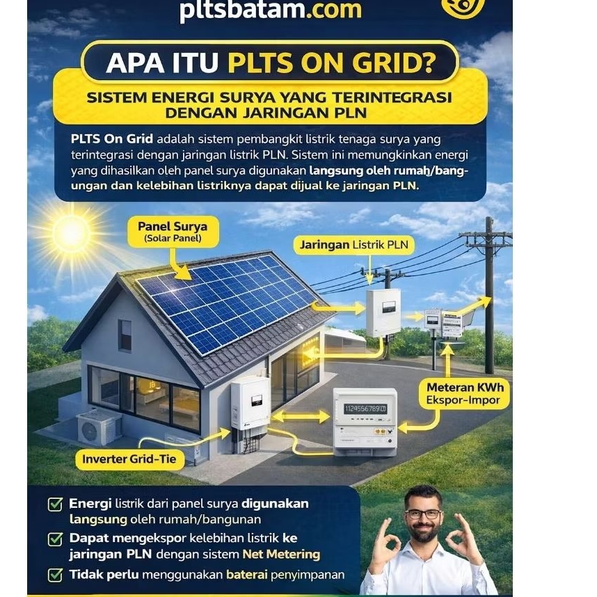 PLTS ON GRID (solar panel)