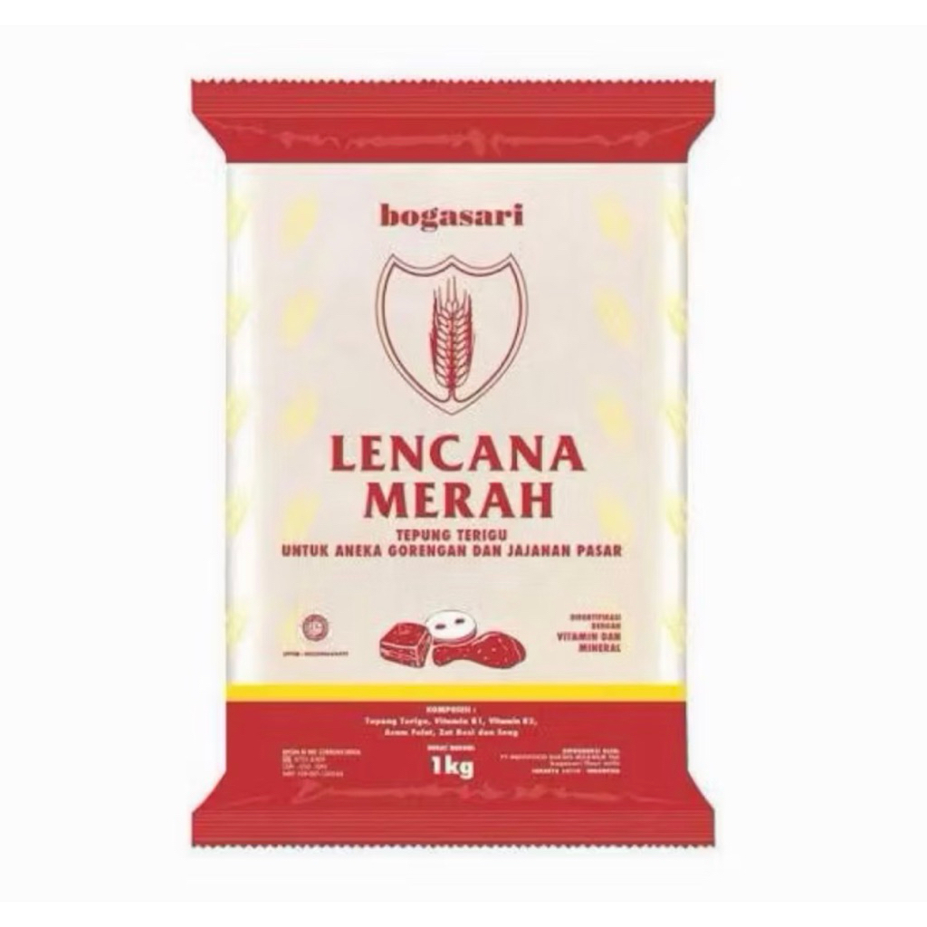 Tepung Lencana Merah 1kg / Tepung Terigu Lencana Bogasari