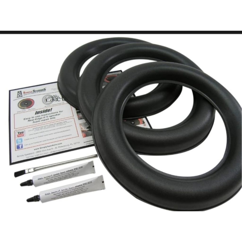 JL Audio Triple 12" 12W7 Foam Speaker Repair Kit, Super Wide Roll, 12W7, FSK-12JL-W7-3 (TRIPLE)