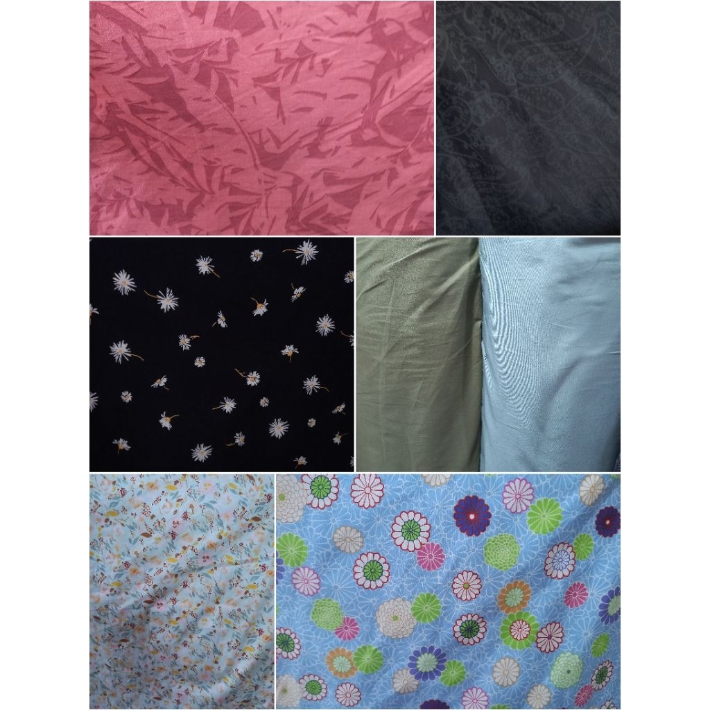 1/2 meter Kain Twill | Katun Twill | Bahan Twill | Kain Meteran | Katun Twill Motif | Bahan Import
