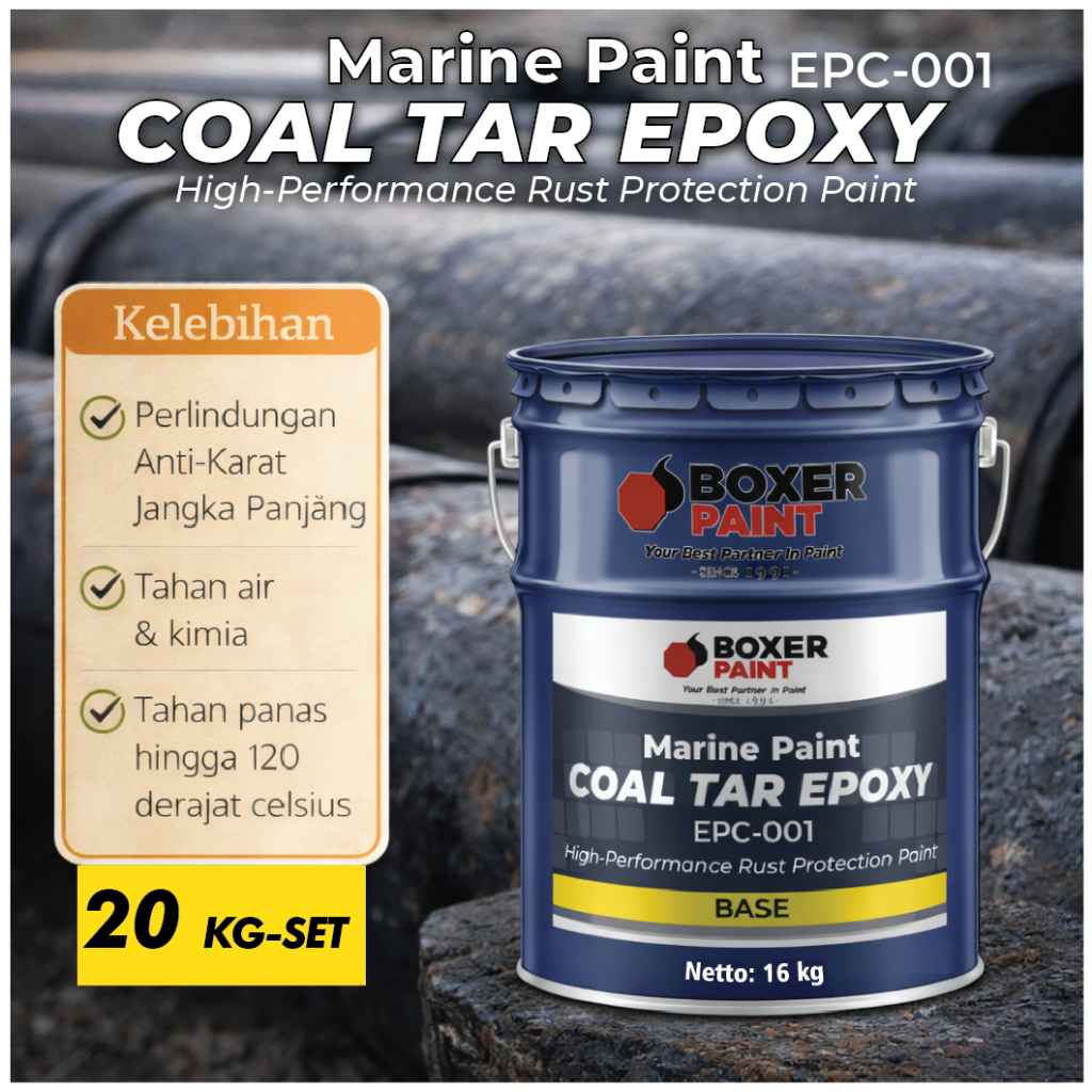 (20 KG-SET) BOXER Coal Tar Epoxy Cat Epoxy Anti-Karat