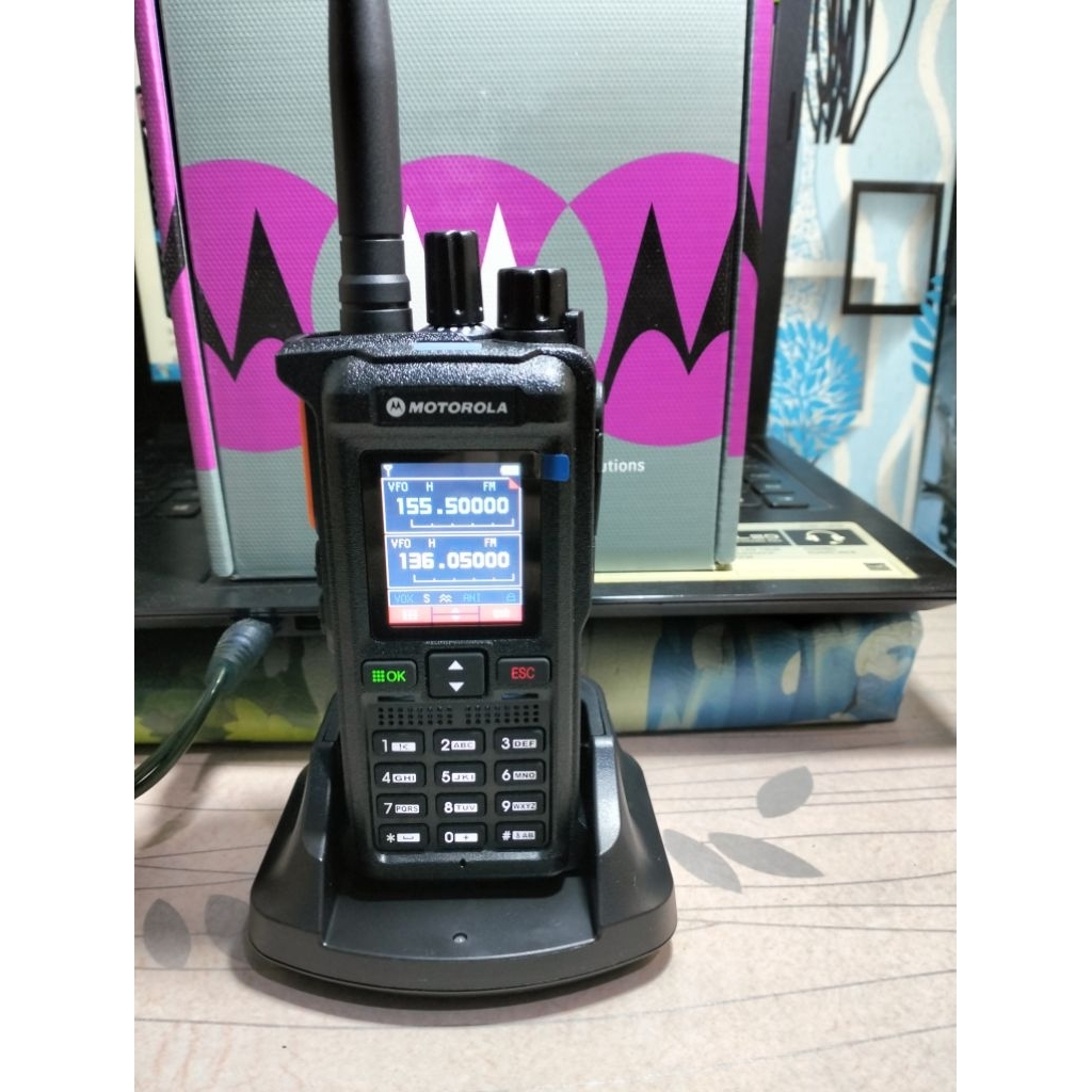 Ht Handy talkie Motorola GT - 12 Radio HT handy talkie dual band UHF - VHF 20 watt type C