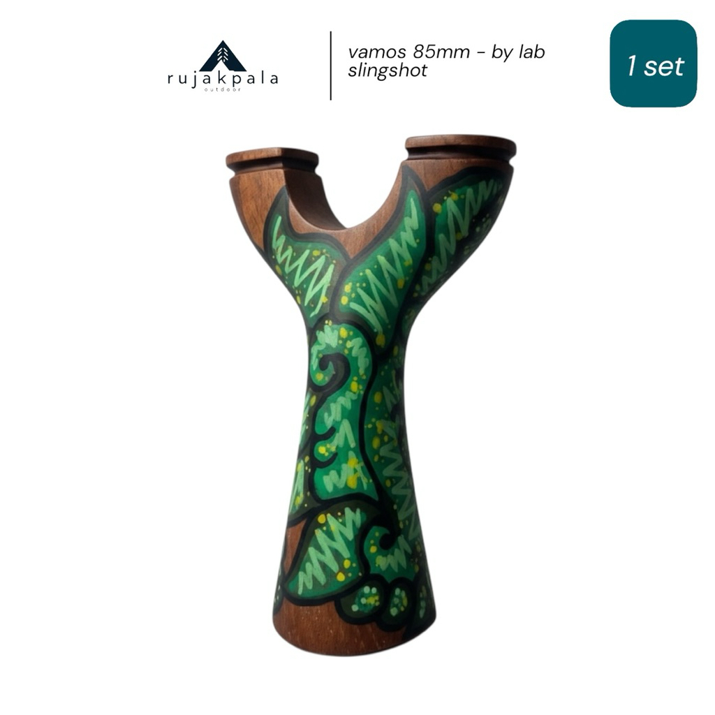 vamos green - ketapel kayu by lab slingshot full set / ketapel estetik