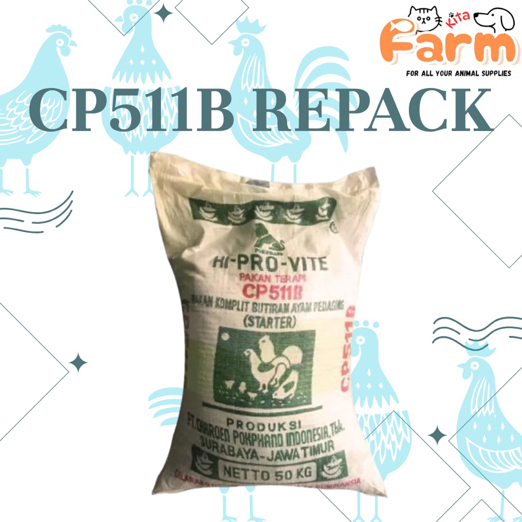 Pakan Ayam Repack Pur / Voer CP511B 1 Kg