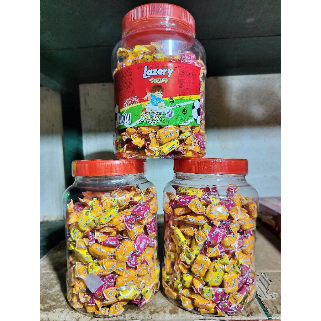PERMEN LAZERY KUNCIT KEMASAN TOPLES ISI 200 pcs / PERMEN SUGUS JADUL