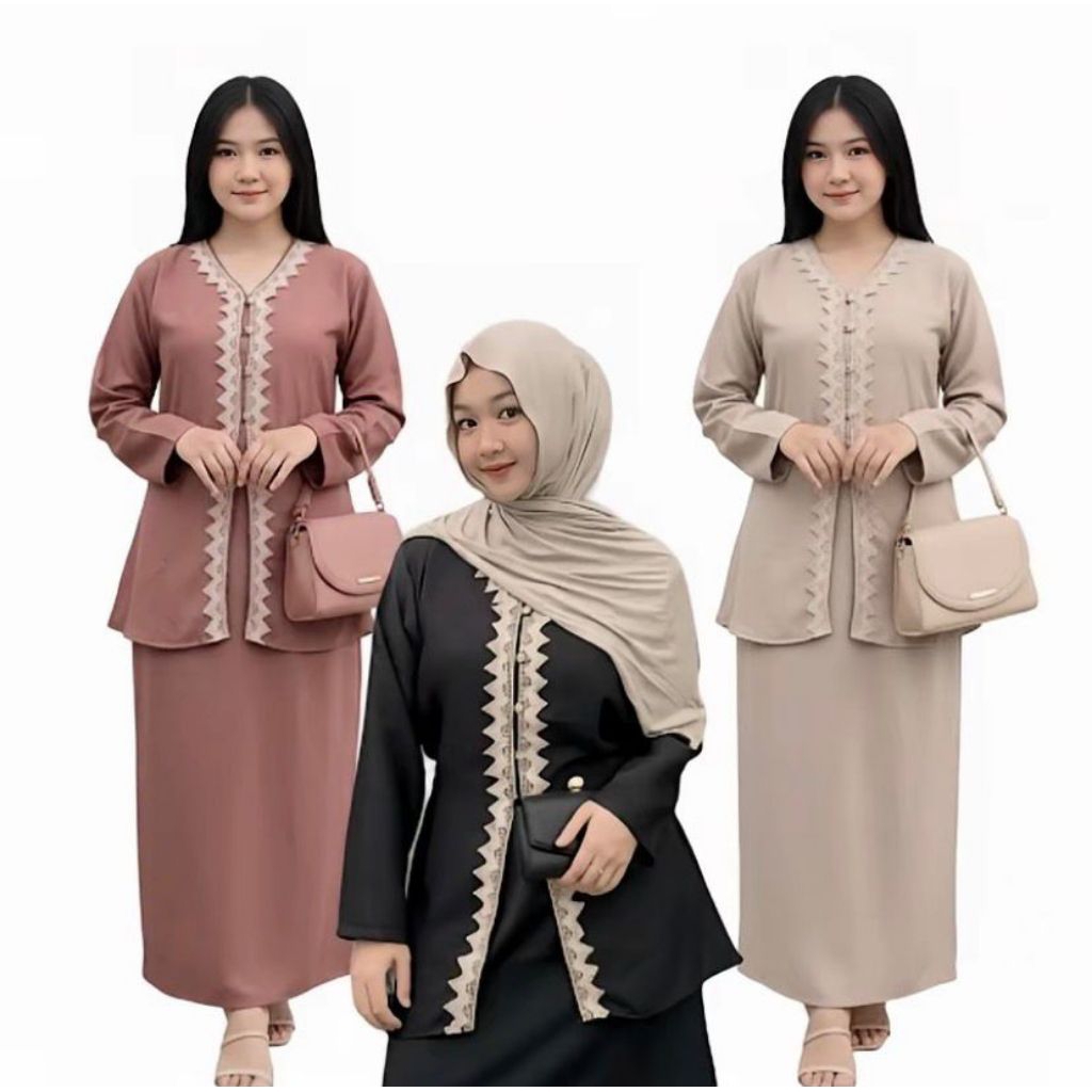 Oneset MAZAYA Baju Kurung MelayuDress Wanita Baju Lebaran Shakila Kancing
Cantik Dewasa Setelan Tuni