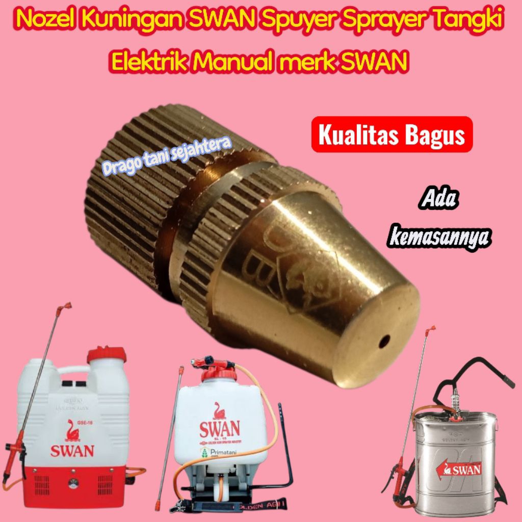 Nozel Kuningan SWAN Spuyer Sprayer Tangki Elektrik Manual merk SWAN nosel Kuningan Lurus(kode DB)