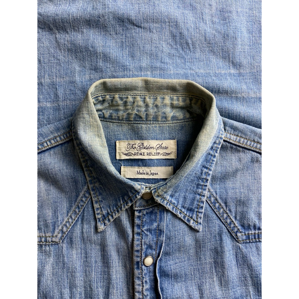 Remi Relief Denim Western Shirt