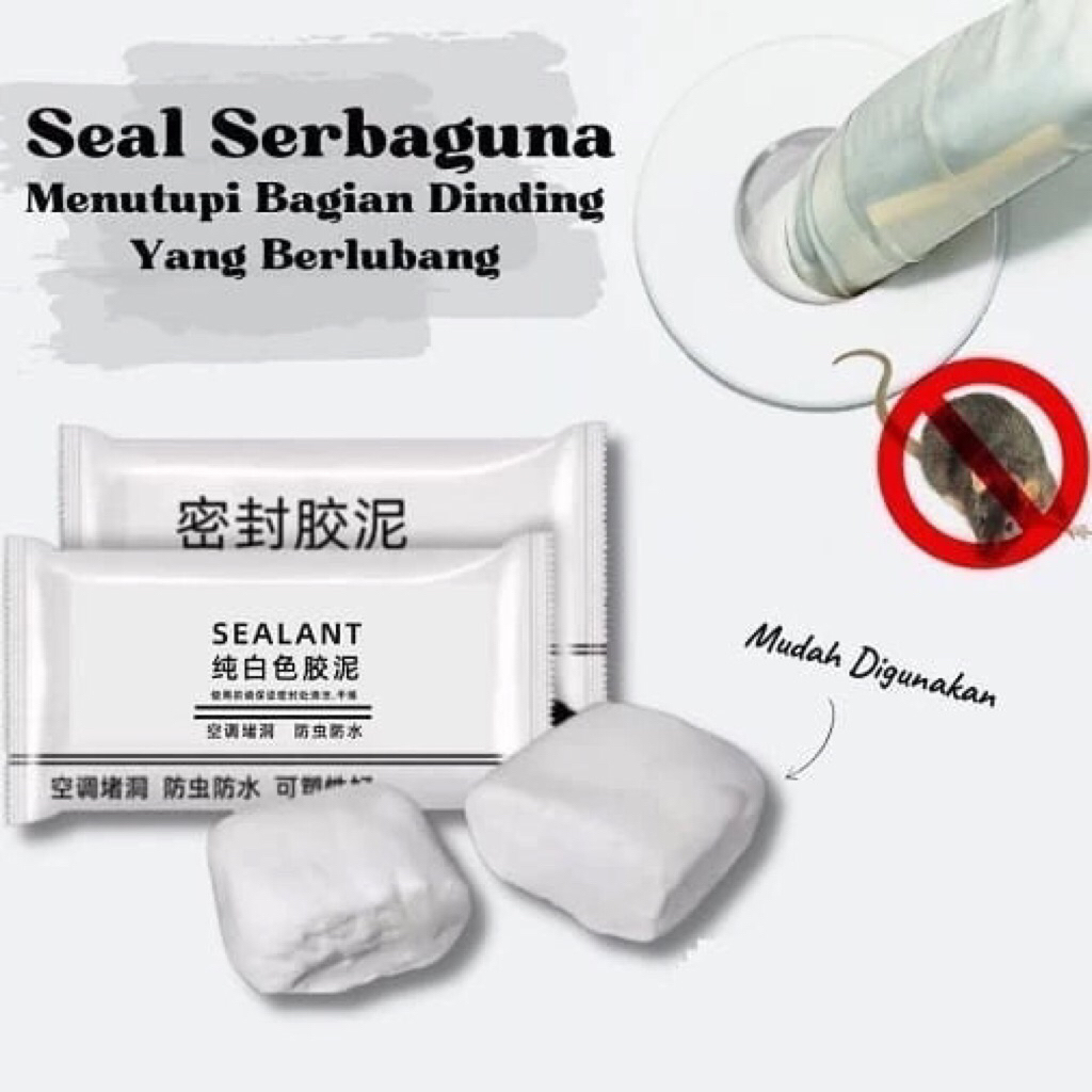 Dempul Platisin Semen Instant Seal Sealing Penutup Lubang Dinding Pipa AC Lem Perbaikan Celah Dindin