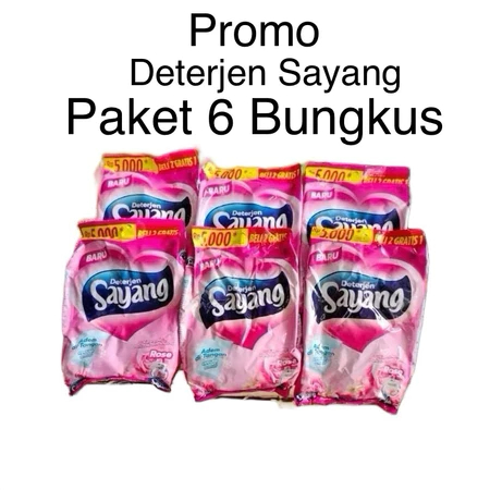Paket 6 Pcs Sayang Detergen Bubuk / Detergen Sayang