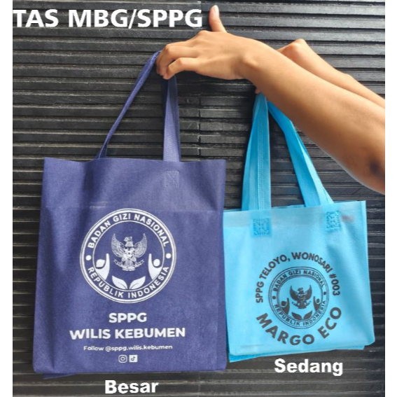 Tas Goodiebag SPPG MBG Tas Spunbond SPPG MBG Makan Bergizi Gratis