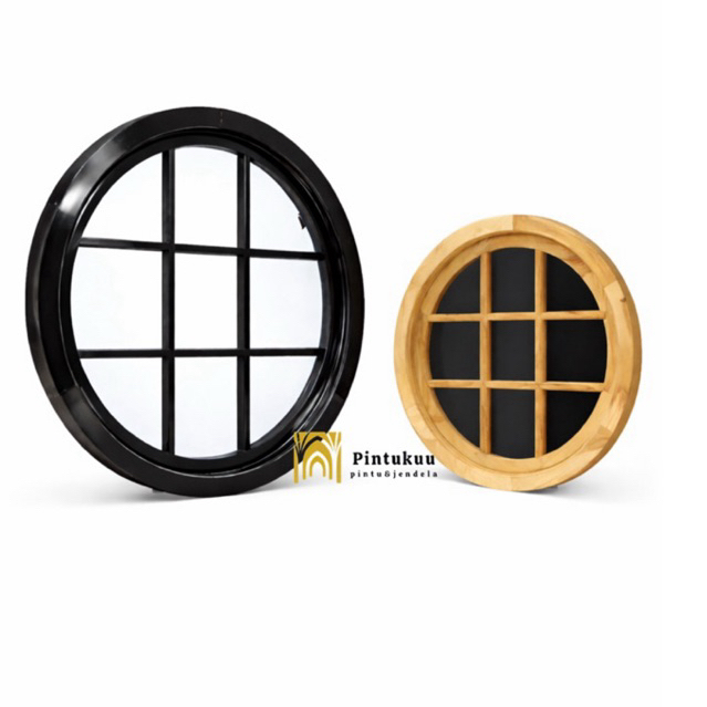 Kusen Jendela Bulat Kayu Jati Solid - Kusen Jendela Bulat - Jendela Rumah Minimlis - JB4