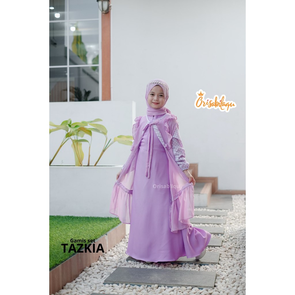 Gamis Anak Perempuan Tazkia 3in1 By Orisabilaqu // gamis 3in1 //READYSROK GAMIS ANAK