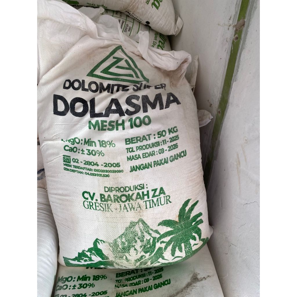 KAPUR DOLOMIT 1 KG SUPER100 MESH PERTANIAN PENETRAL PH TANAH DAN SUMBER MINERAL