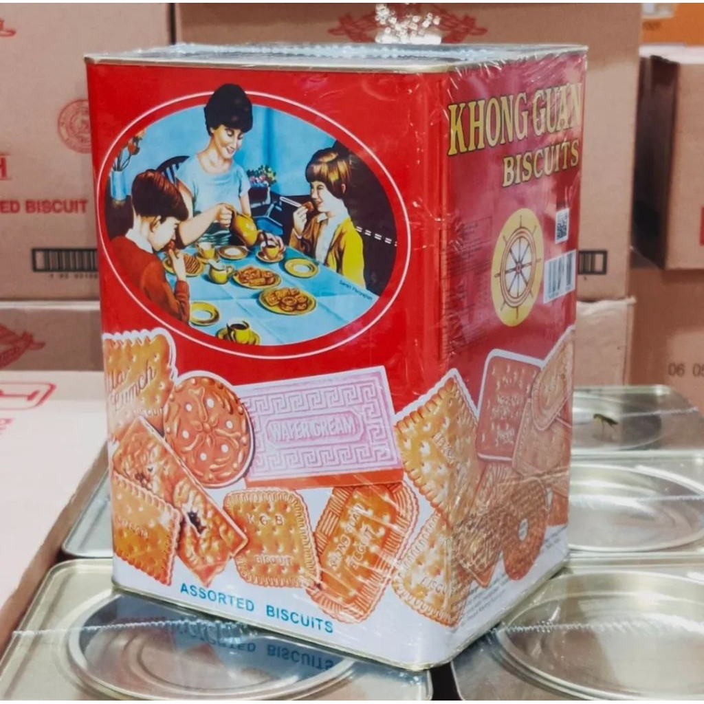 Biscuit Khong Guan/Jajan Lebaran Kemasan Kaleng Besar dan Kecil