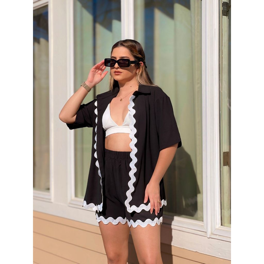 Savana Beachwear - COMA Set baju wanita kemeja celana pendek bali outfit