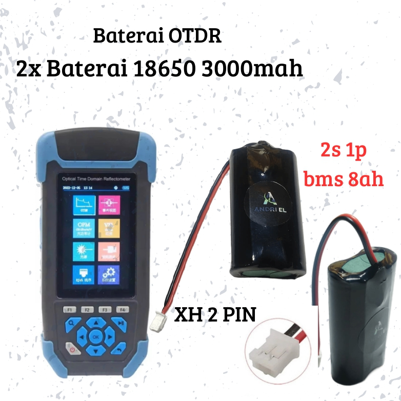 Baterai OTDR XH 2 PIN 2s 1p BMS 8ah