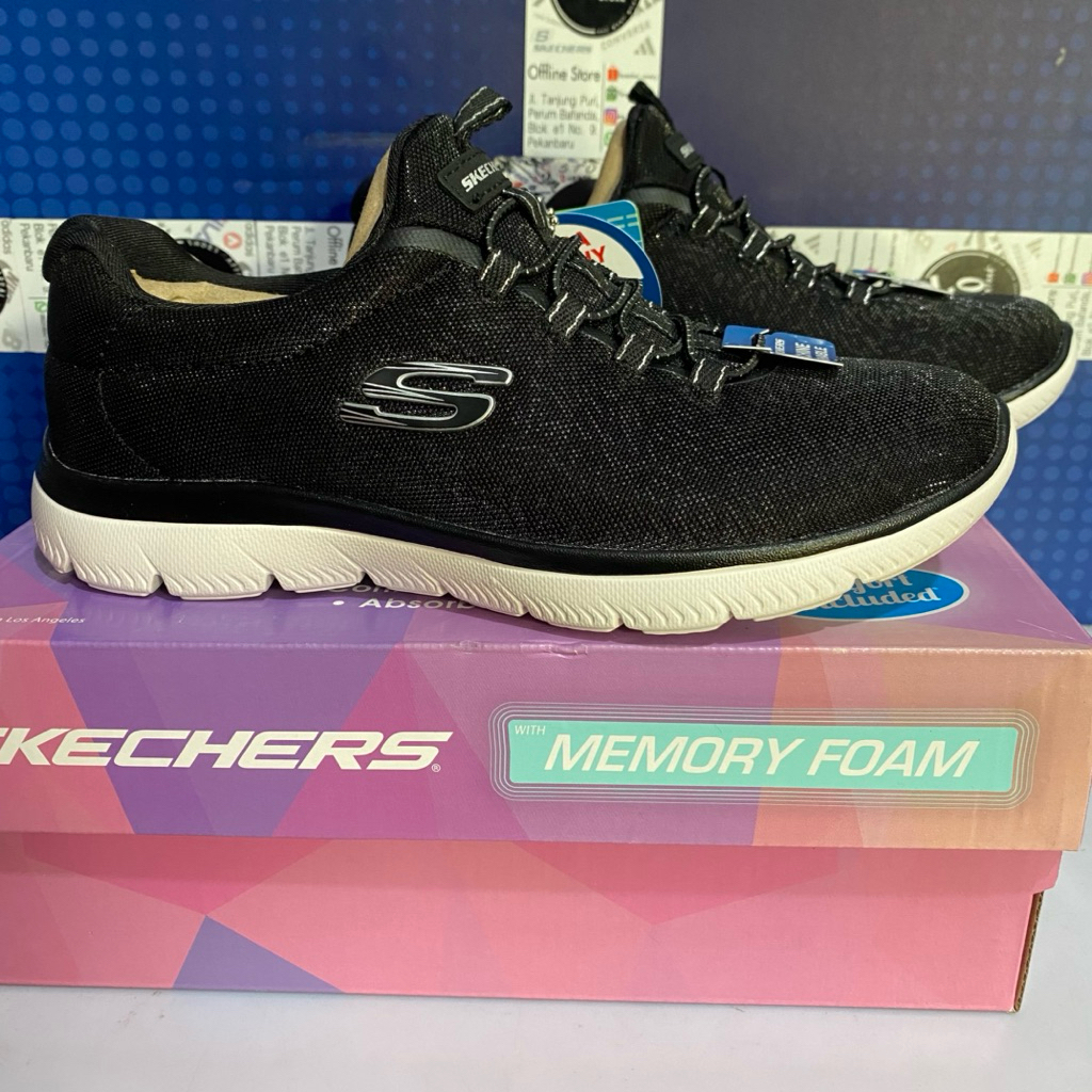 Size 36 37 40 Sepatu Skechers Summits Slip On Women Original