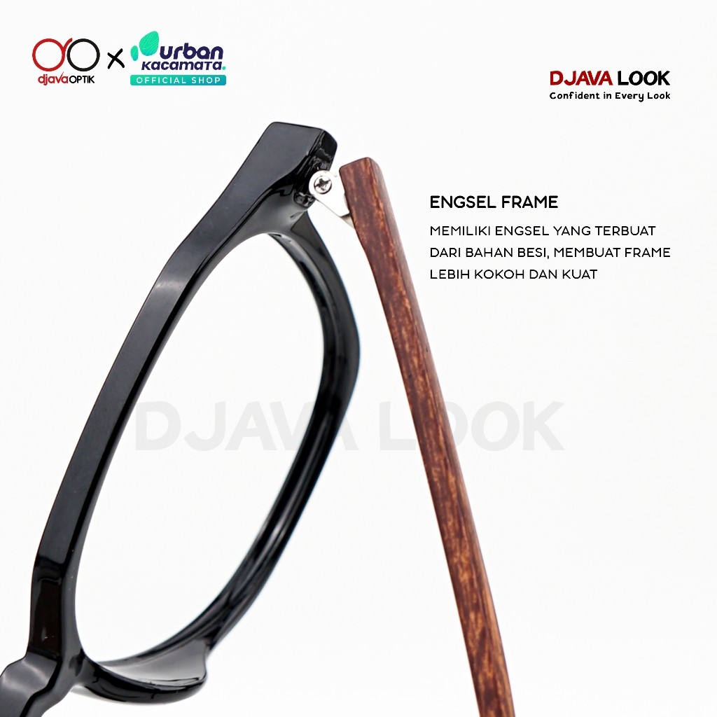 DJAVA X URBAN Frame Leviosa Kacamata Pria Kotak Prisma Supersin Bluelight Transition Djava Look
