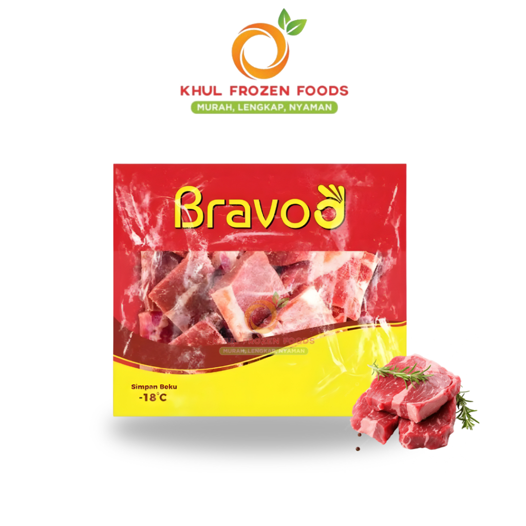 Bravo Daging Rendang Potong 1Kg / BRAVO / Daging sapi / Rendang / Sapi