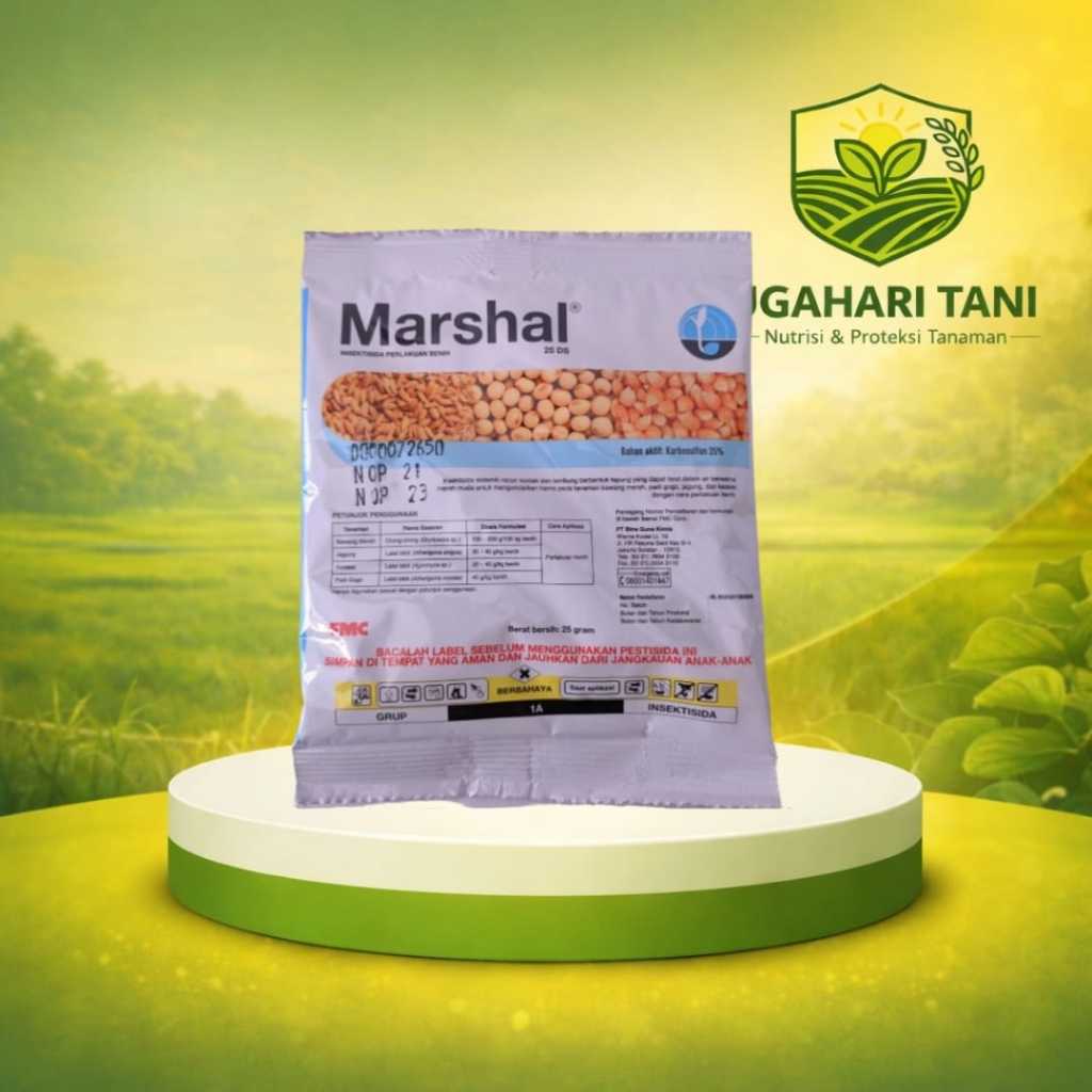 Insektisida Marshal 25DS 25gr - Sistemik, Kontak dan Lambung, Bubuk Merah Muda