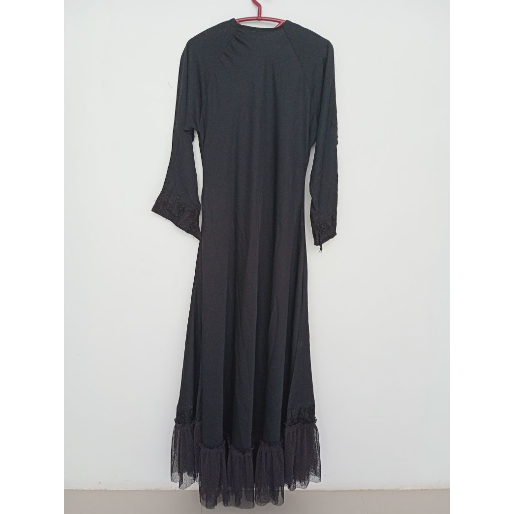 Gamis Hitam Seken/Bekas Pakai/Preloved