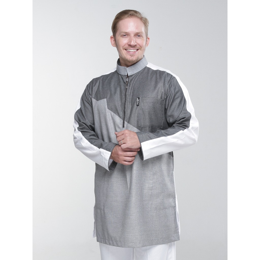 KAMILIANO GOLD 002 – GRAY KURTA LENGAN PENDEK