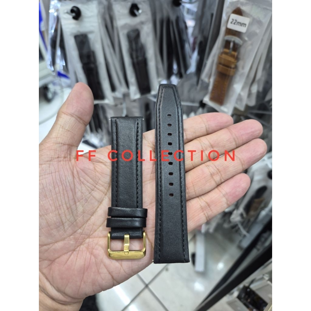 FF 20MM 22MM QUICK RELEASE STRAP TALI JAM TANGAN FOSSIL BLACK HITAM BUCKLE GOLD ANTI AIR