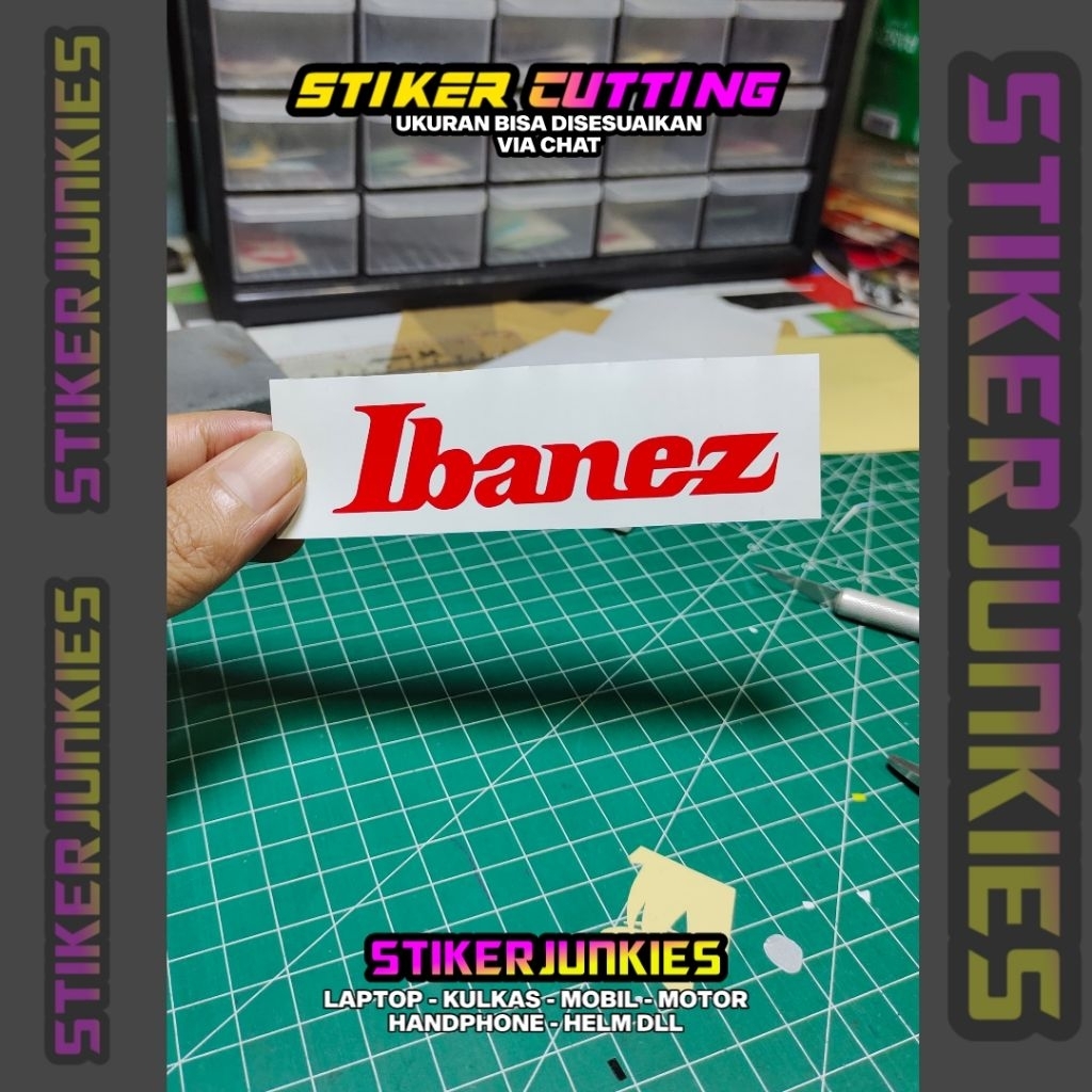 STIKER LOGO IBANEZ STICKER CUTTING