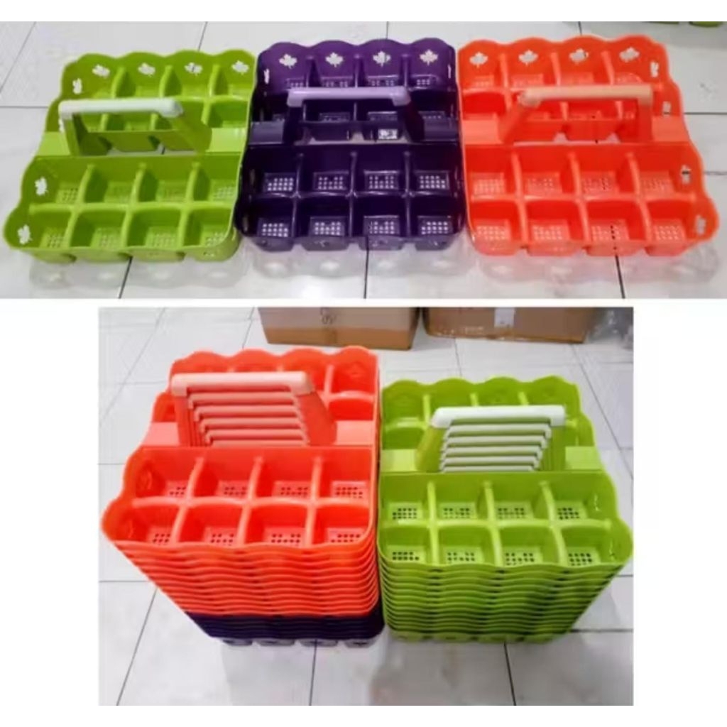 Rak Keranjang Tempat Rak Air Mineral 16 Lubang Aqua gelas Plastik Star