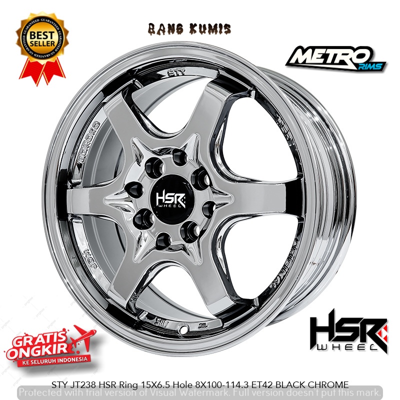 VELG RACING HSR STY RING 15 COCOK UNTUK MOBIL CONFERO SIRION KIJANG KOTAK,KAPSUL,KRISTA JAZZ BRIO