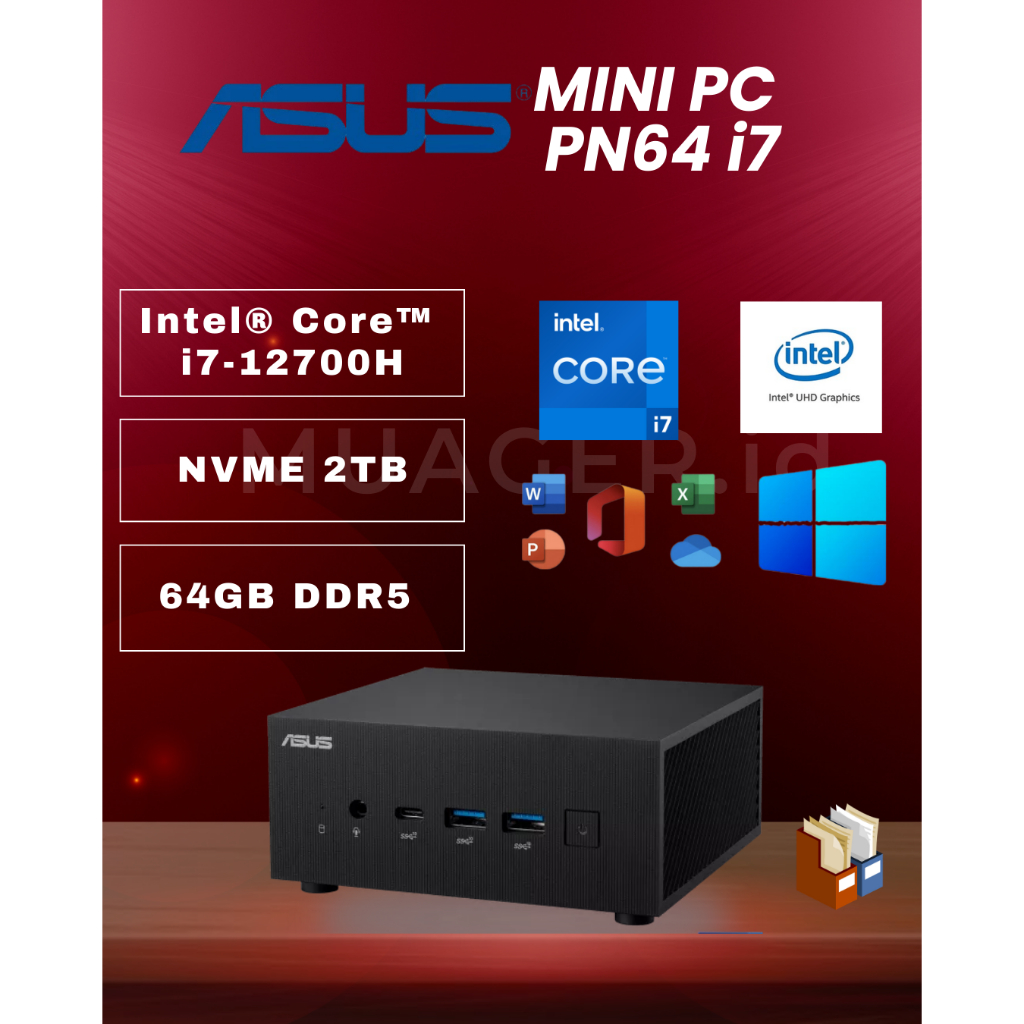 MINI PC ASUS i7 GEN 12 FULLSET +WIN 11 +RAM +SSD | ASUS PN64 i7