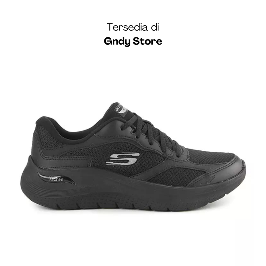 Sepatu Sneakers Wanita Skechers Arch Fit 2 150059/BBK Full Black Women