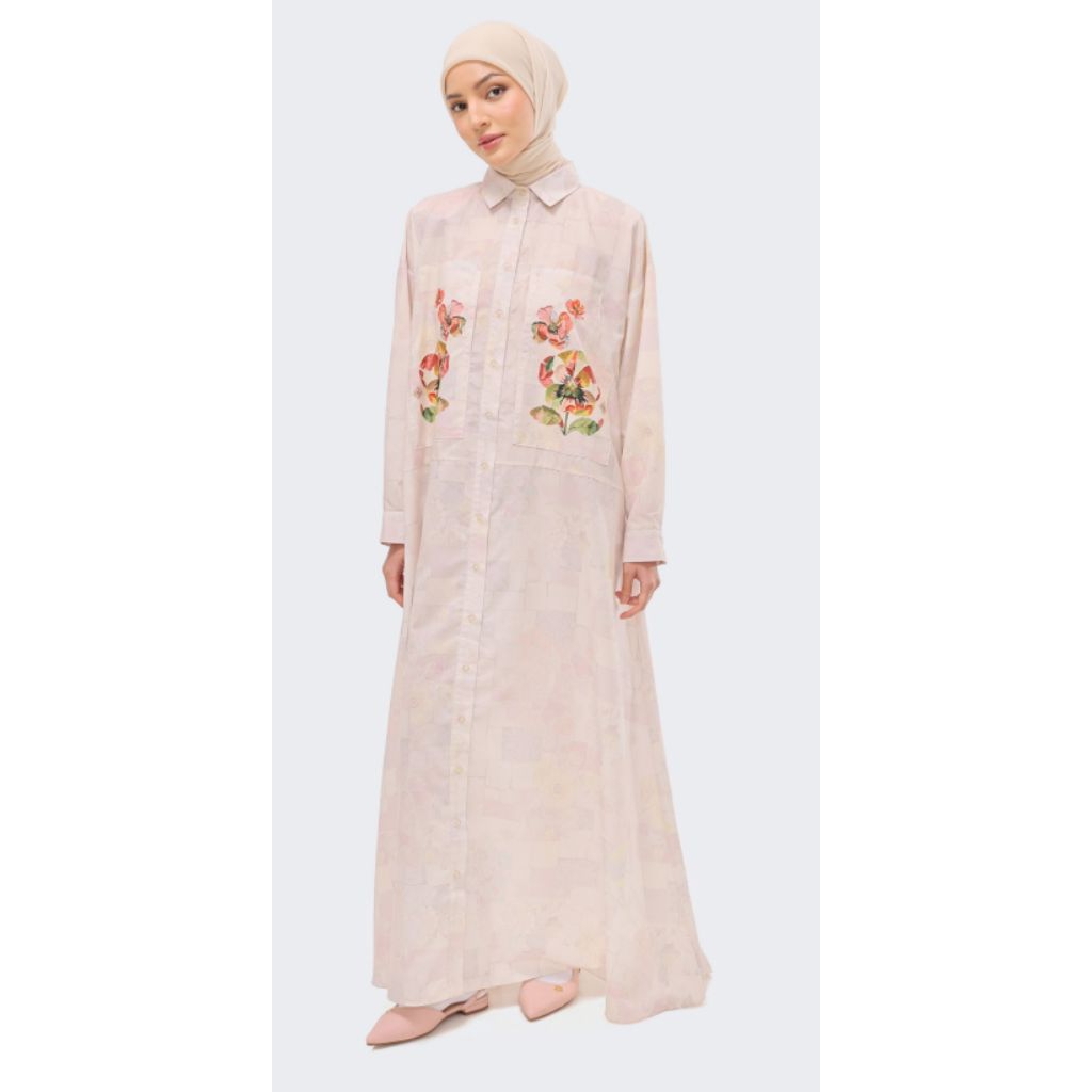 Hikaru Dress Riamiranda Lentera Baju Lebaran RM Raya 2026 Ria Miranda Atasan Wanita Abaya Kaftan