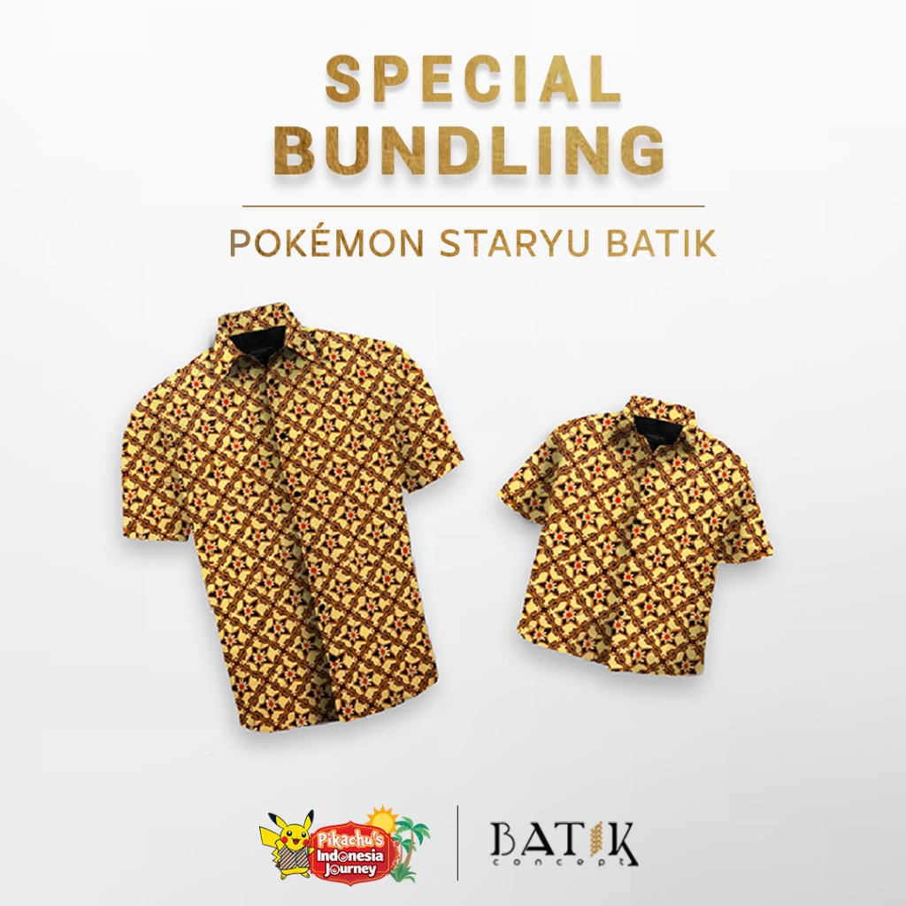 BATIKCONCEPT BUNDLING Batik Pokemon Staryu Kemeja