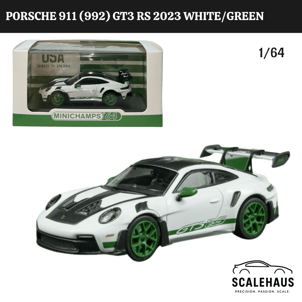 Minichamps 1/64 Porsche 911 (992) GT3 RS 2023 White/Green