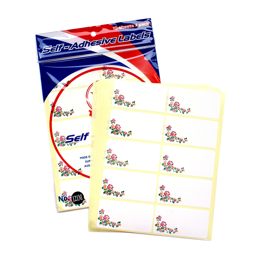 Label Undangan Motif Bunga Tom & Jerry No. 121