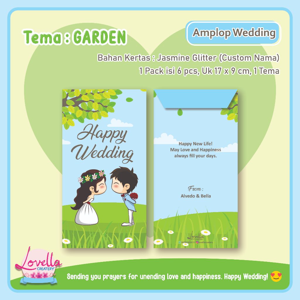 AMPLOP HAPPY WEDDING / ANGPAO HAPPY WEDDING (PREMIUM)