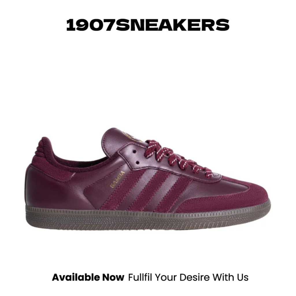 Sepatu Sneakers Pria Adidas Samba OG  - Maroon ADIJR9445