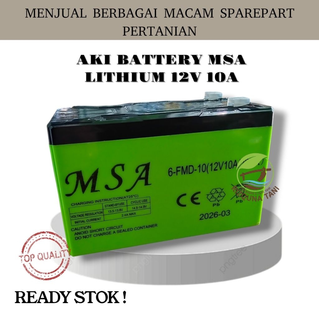 AKI BATTERY LITHIUM MSA 12V 10AH
