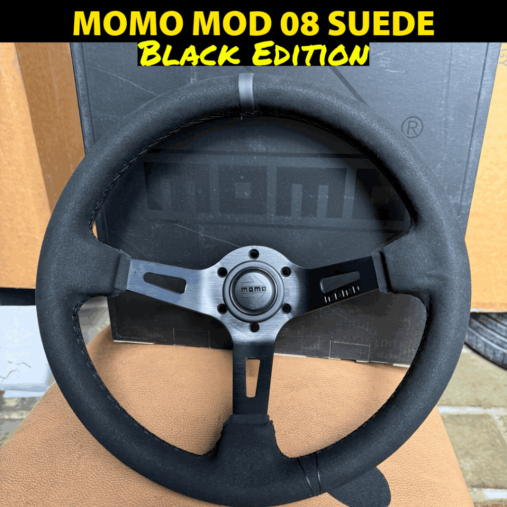 Stir Racing MOMO Mod 08 Black Edition Suede Like Original Import Stir Racing Celong