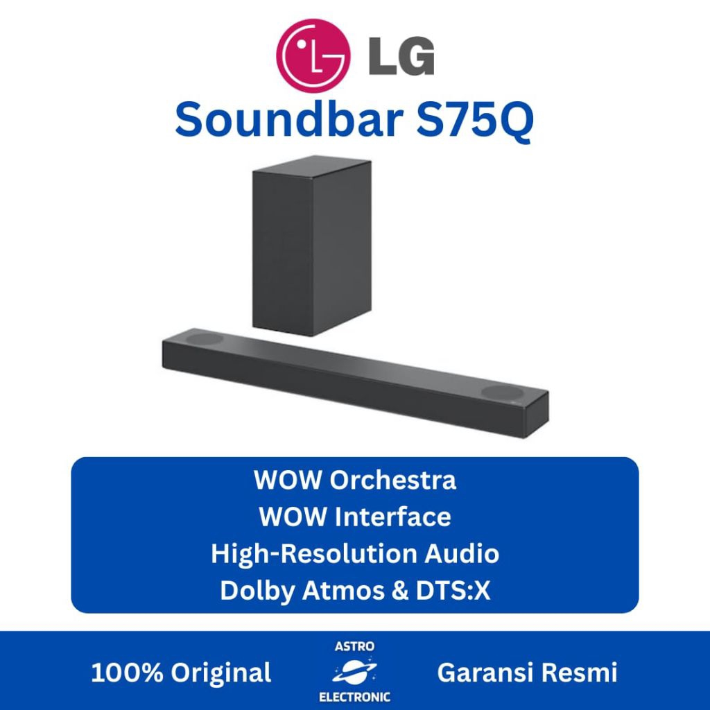 LG S75Q SOUNDBAR 3.1.2 CHANNEL DOLBY ATMOS
